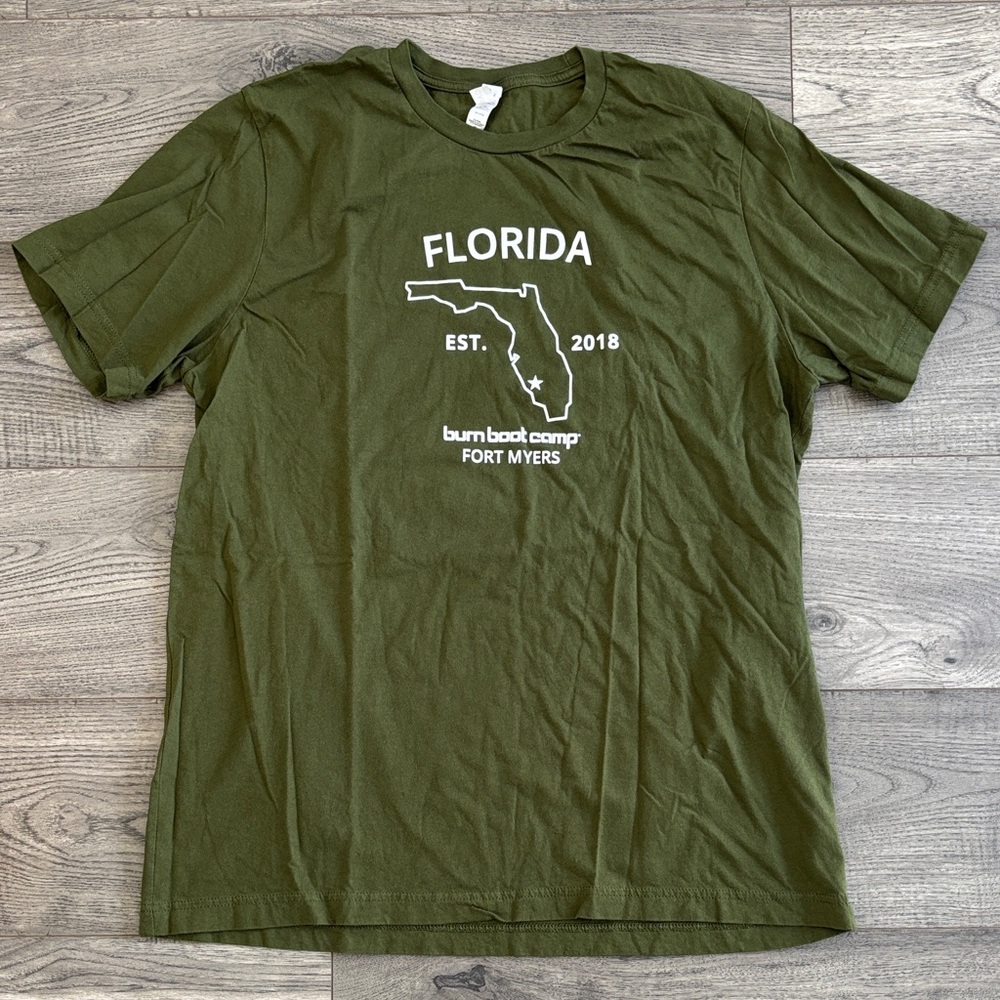 Florida Bootcamp Fort Myers Olive Green Graphic Tee by bumbootcamp